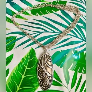 Silver Ornate Chain Necklace